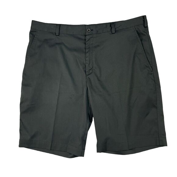 Nike Golf Shorts Mens 38 Black Dri Fit Tech Flat Front Performance Travel Chino - Picture 1 of 11